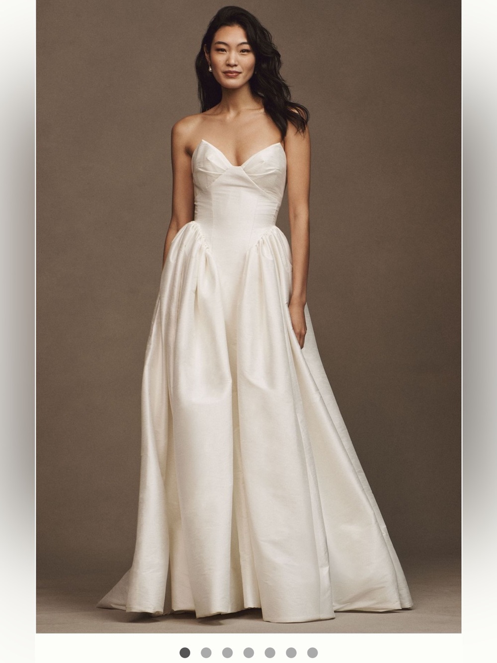 Watters Ivory Strapless Sweetheart Ball Gown - Picture 1 of 4